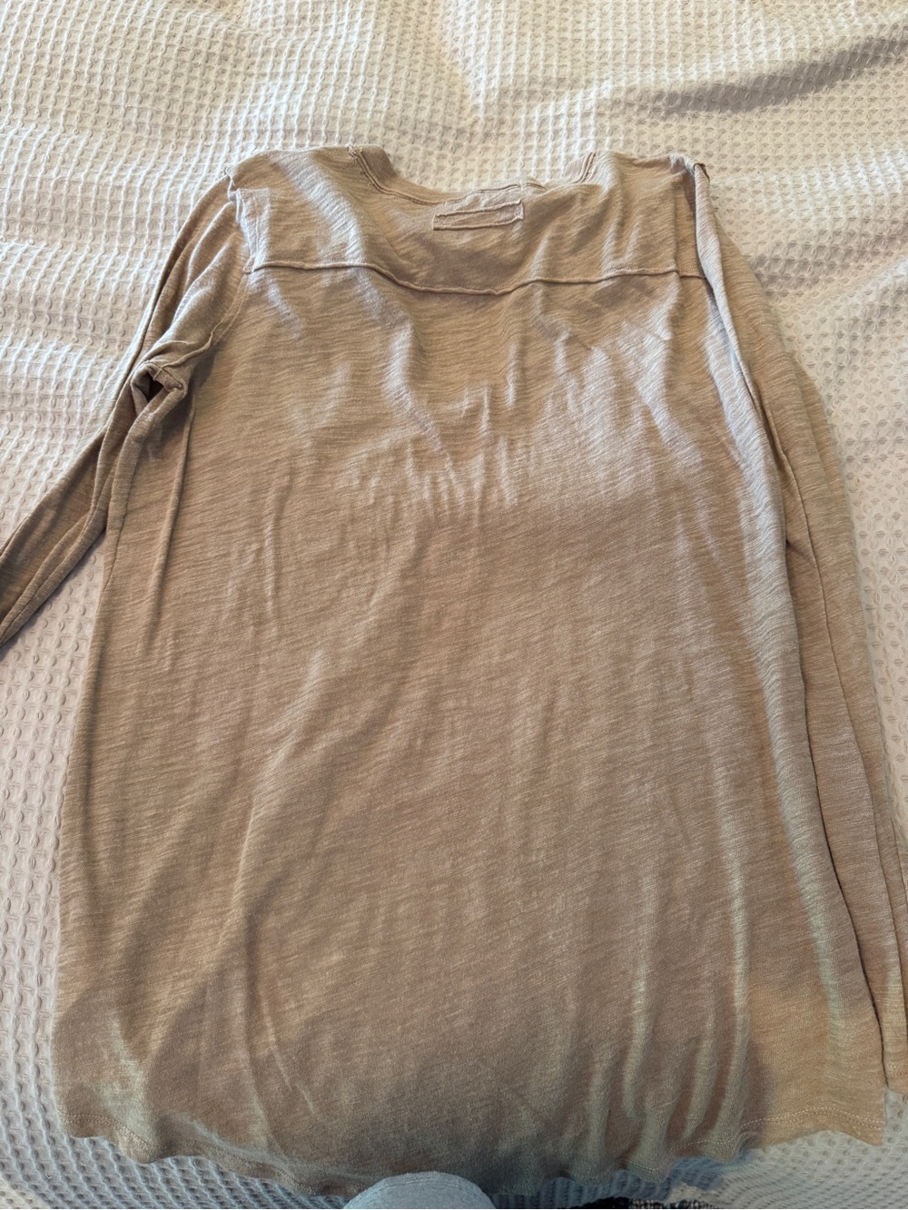 We The Free Lightweight Neutral Tan Crewneck Top